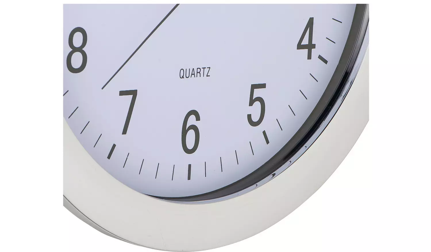 Habitat Quartz Wall Clock - Chrome