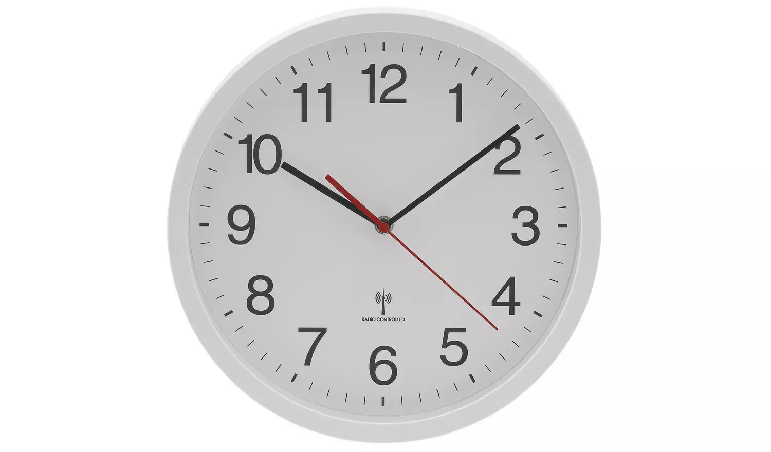 Habitat Radio Controlled Wall Clock - White