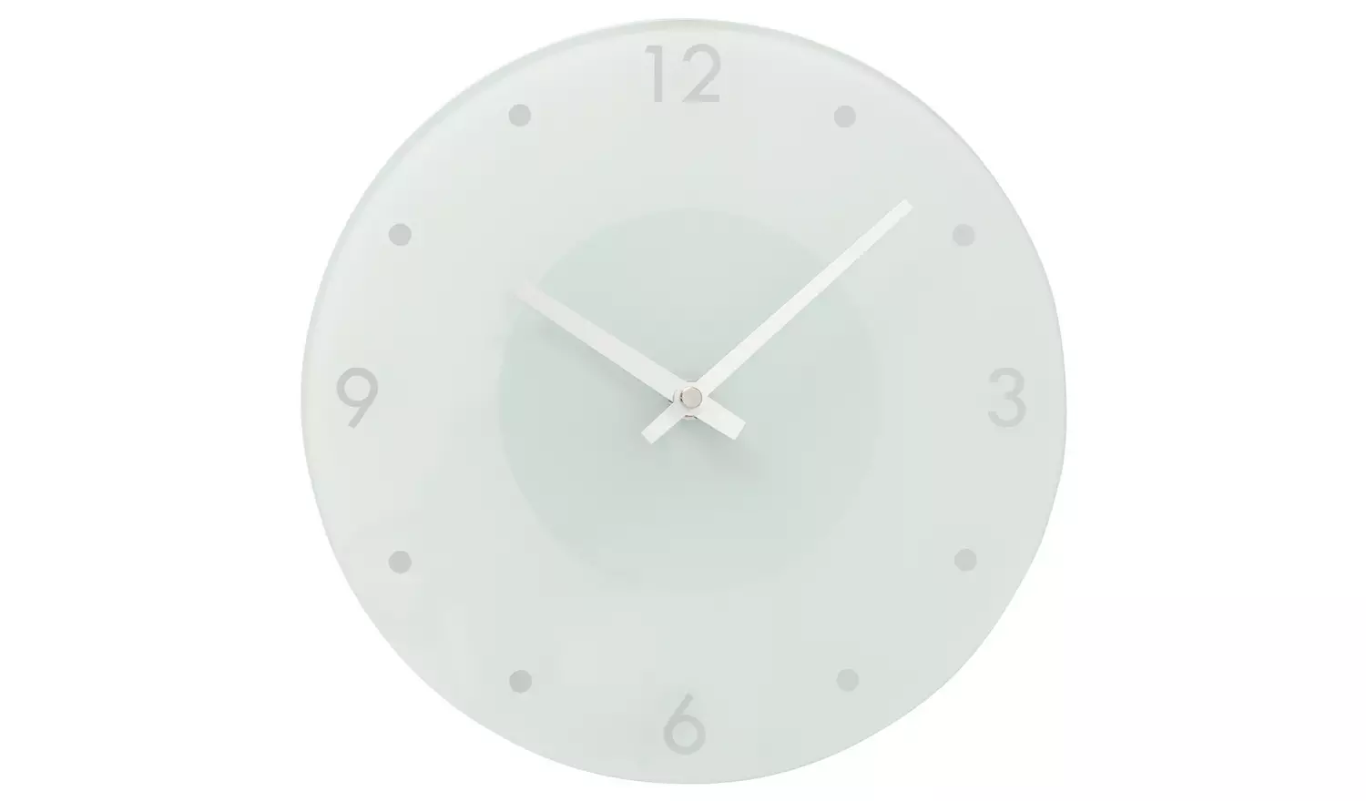 Argos Home Glass Wall Clock - White