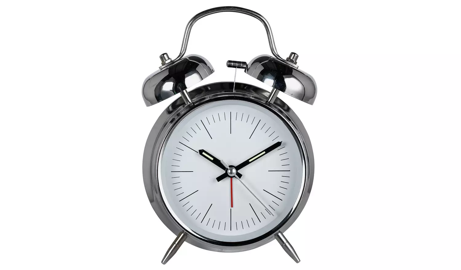 Constant Twin Bell Alarm Clock - Silver