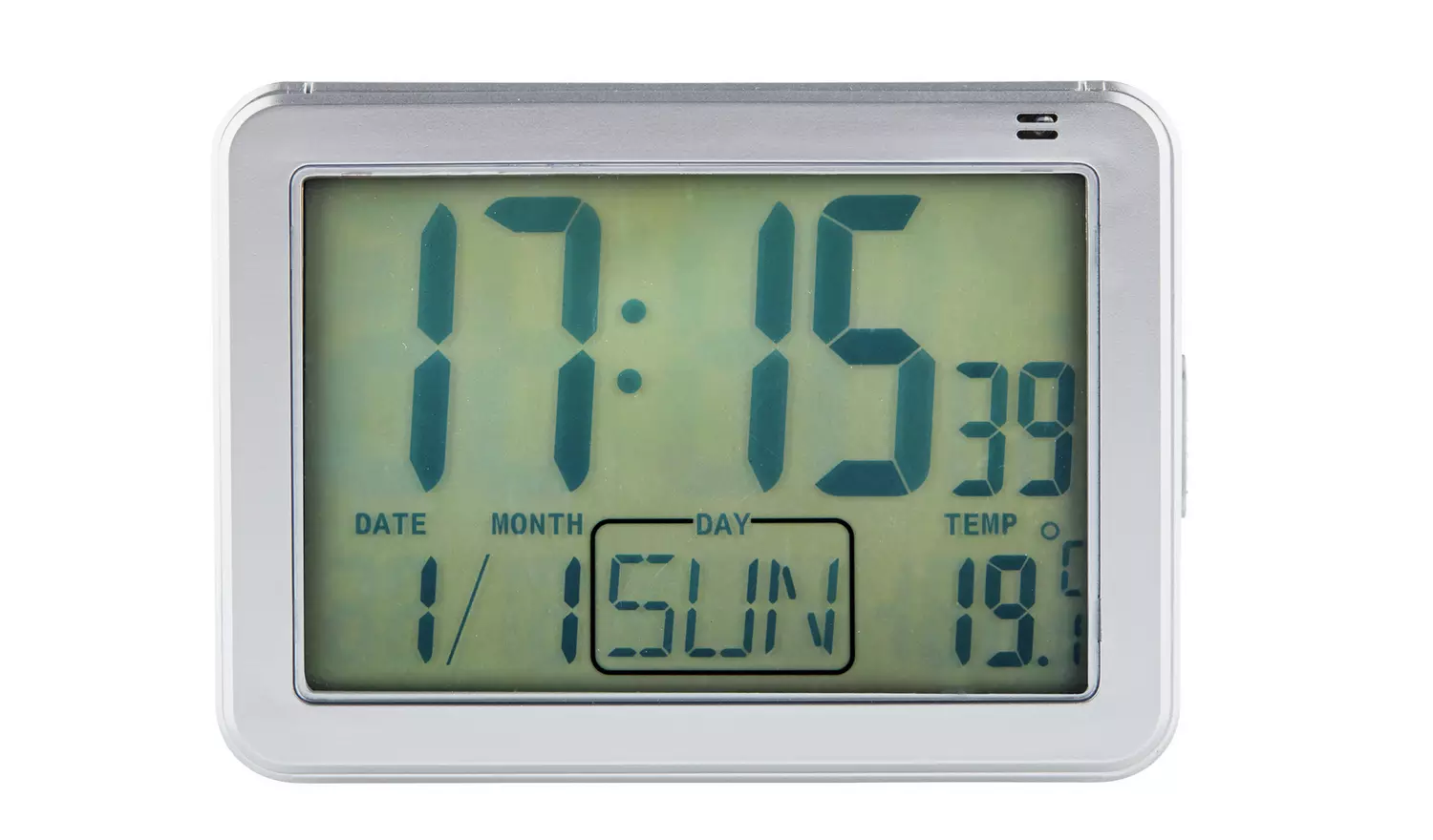 Constant Large Display Digital Alarm Clock - Silver