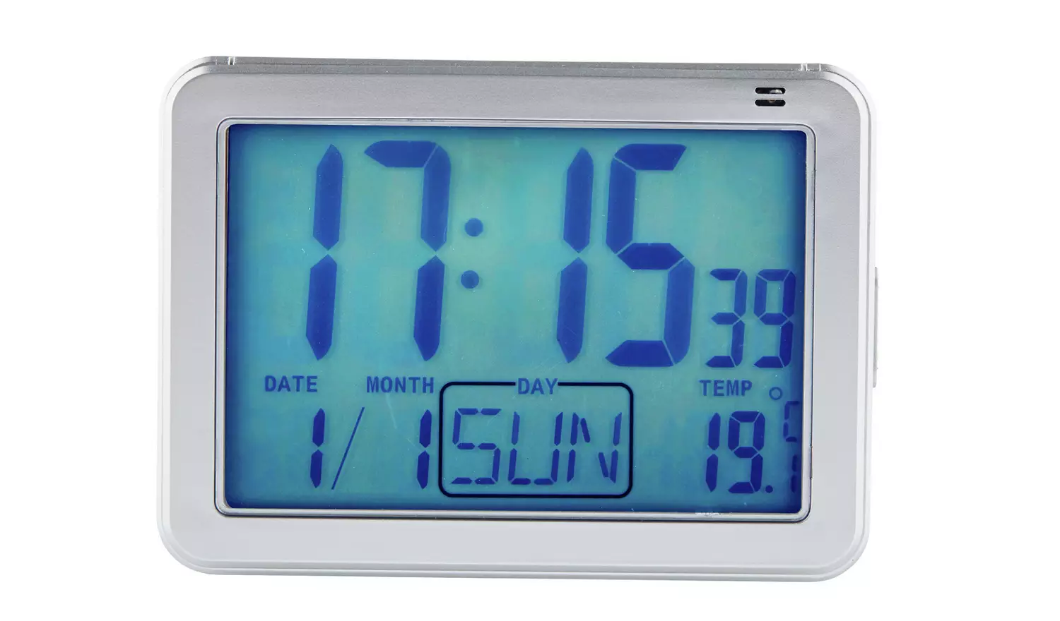 Constant Large Display Digital Alarm Clock - Silver
