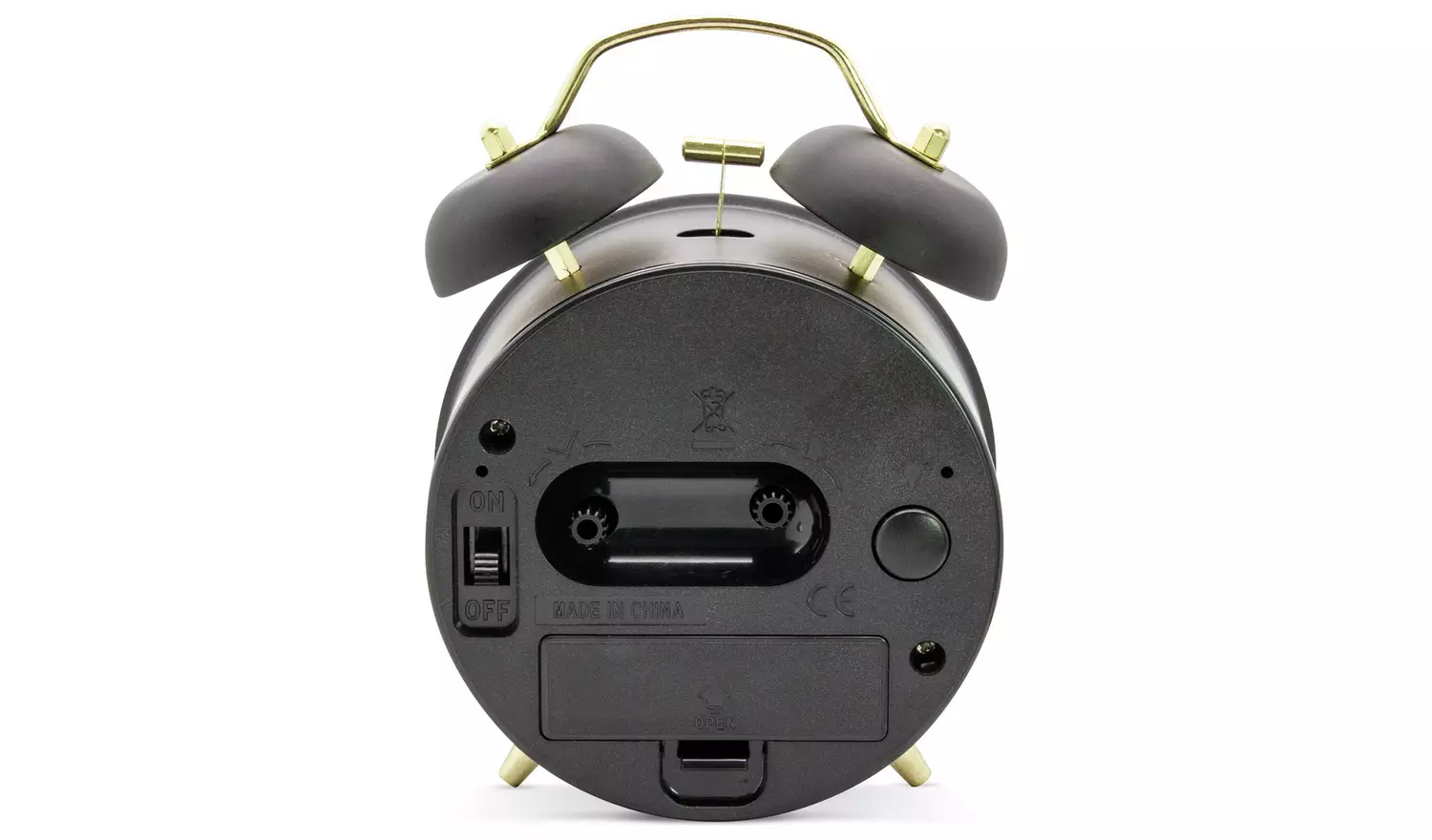 Acctim Aksel Double Bell Alarm Clock Black