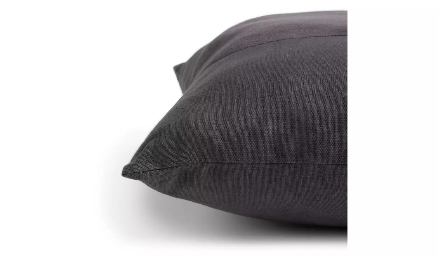 Habitat Velvet Panel Cushion - Grey & Black - 50x50cm