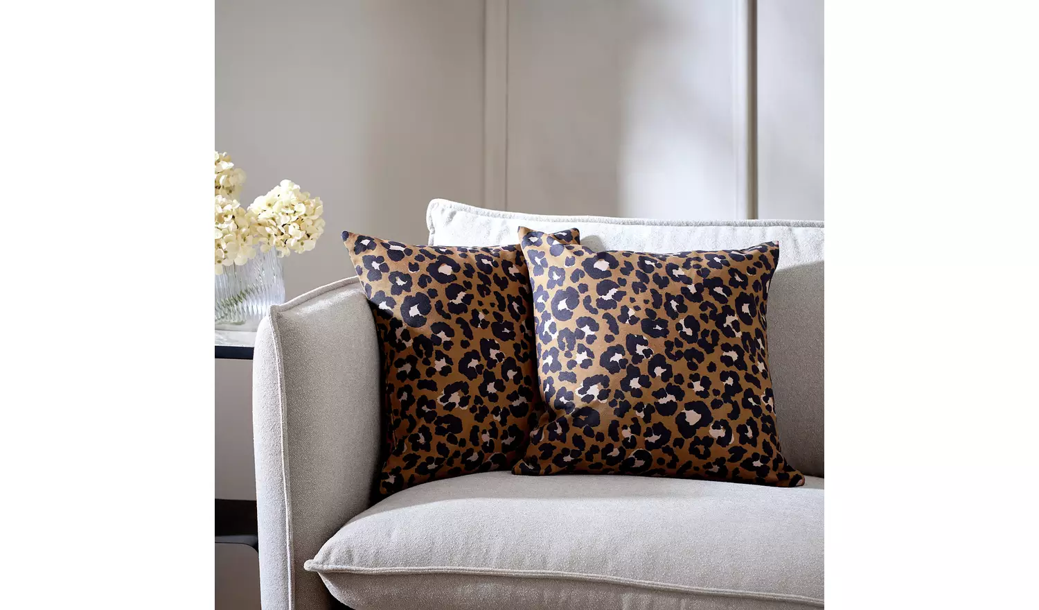 Argos Home Leopard Print Cushion Cover - 2 Pack - 43x43cm