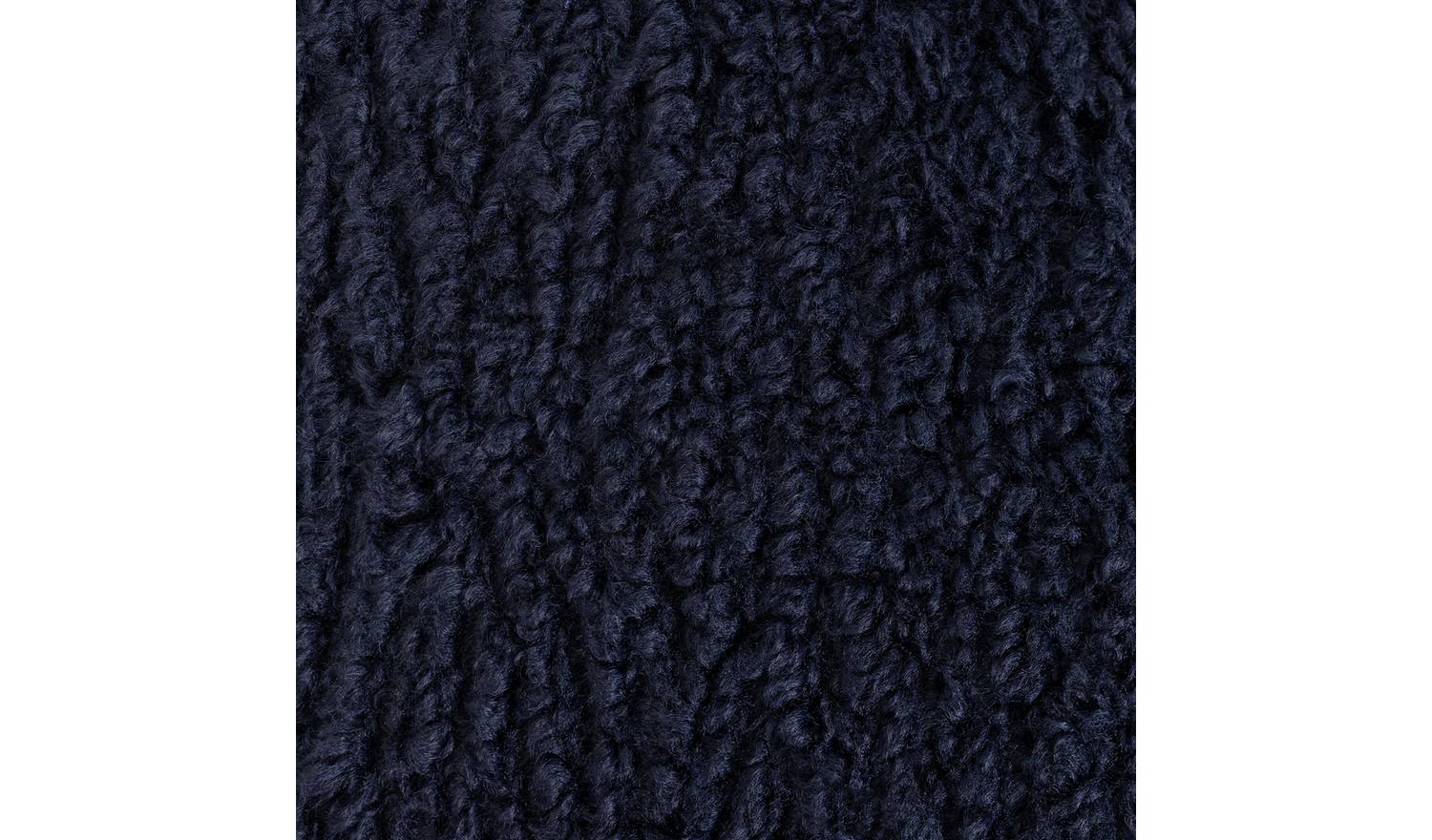 Habitat Plain Faux Shearling Cushion - Navy - 50x50cm