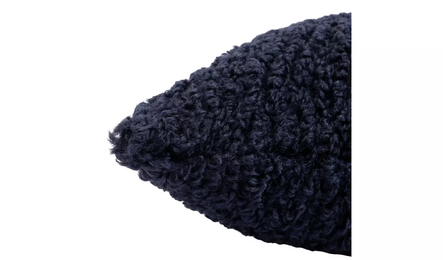 Habitat Plain Faux Shearling Cushion - Navy - 50x50cm