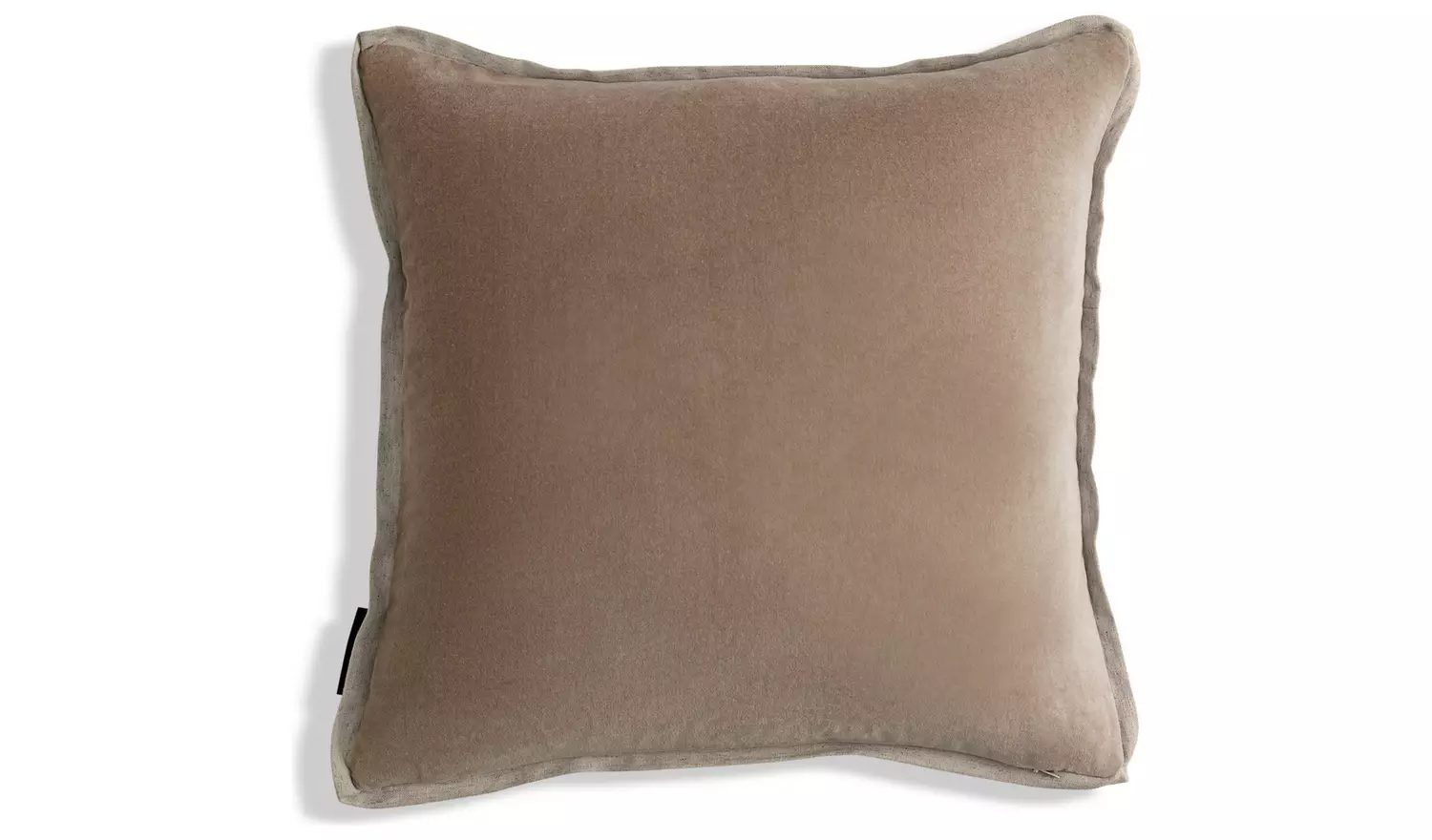 Habitat Cotton Velvet Cushion - Taupe - 43x43cm