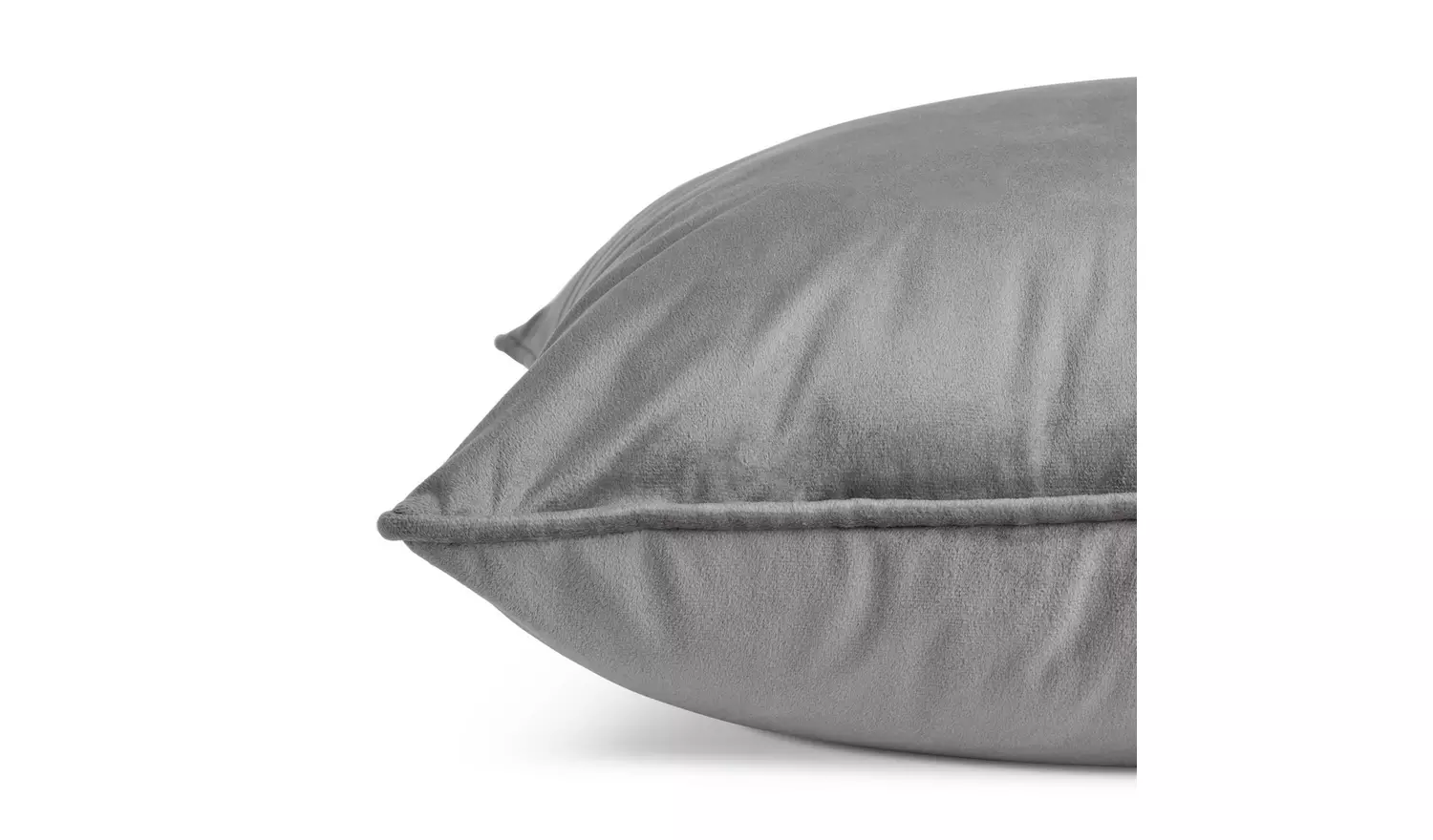 Habitat Velvet Cushion - Grey - 55x55cm