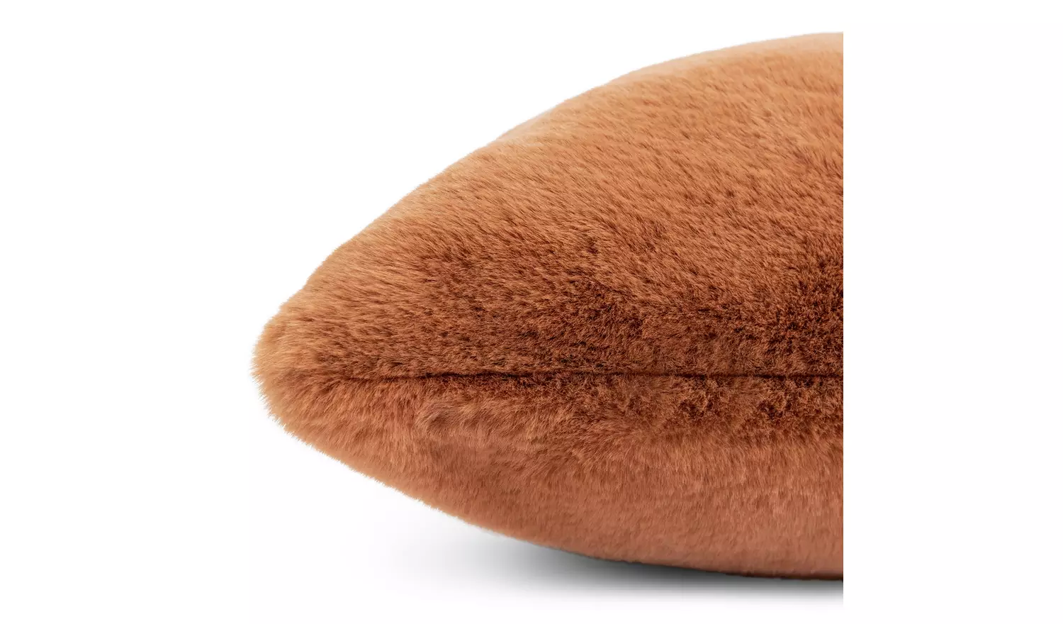 Habitat Faux Fur Cushion - Cinnamon - 43x43cm