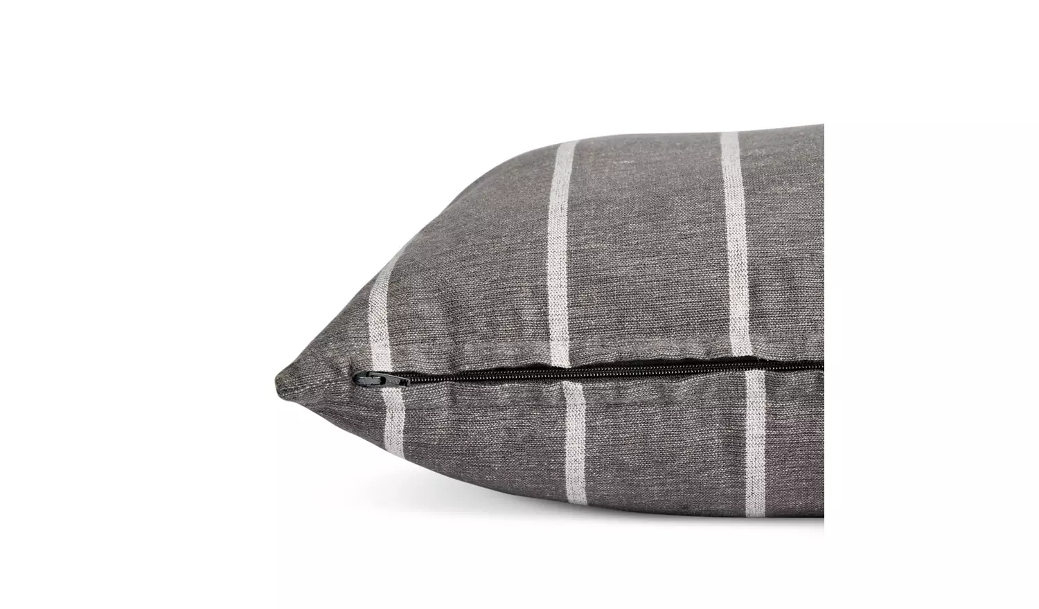 Habitat Yarn Dye Stripe Cushion - Charcoal - 43x43cm