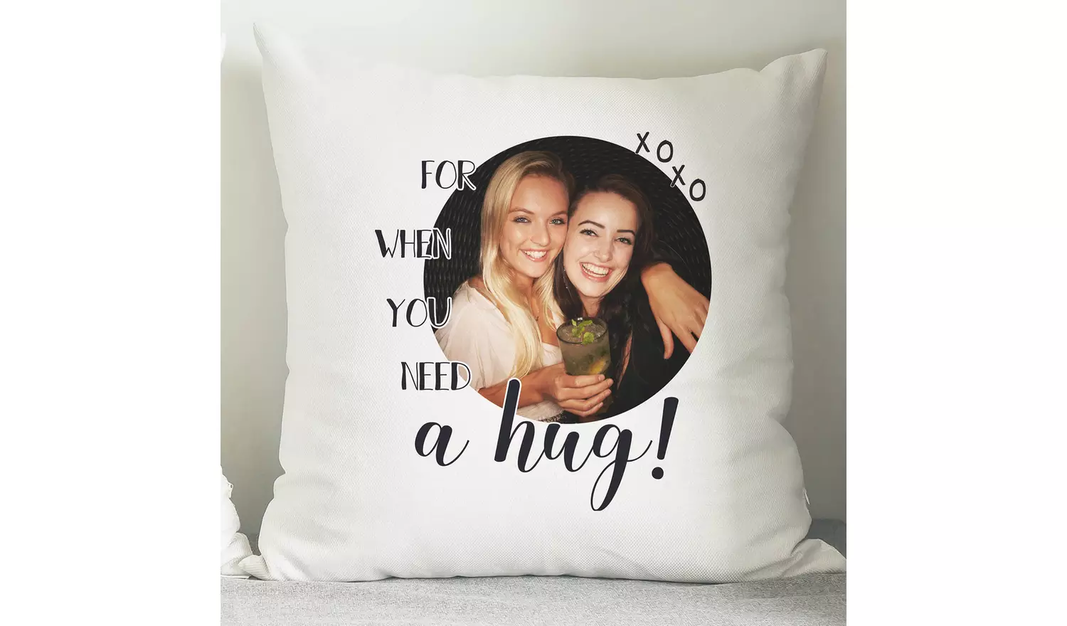 Personalised Message Need A Hug Photo Cushion