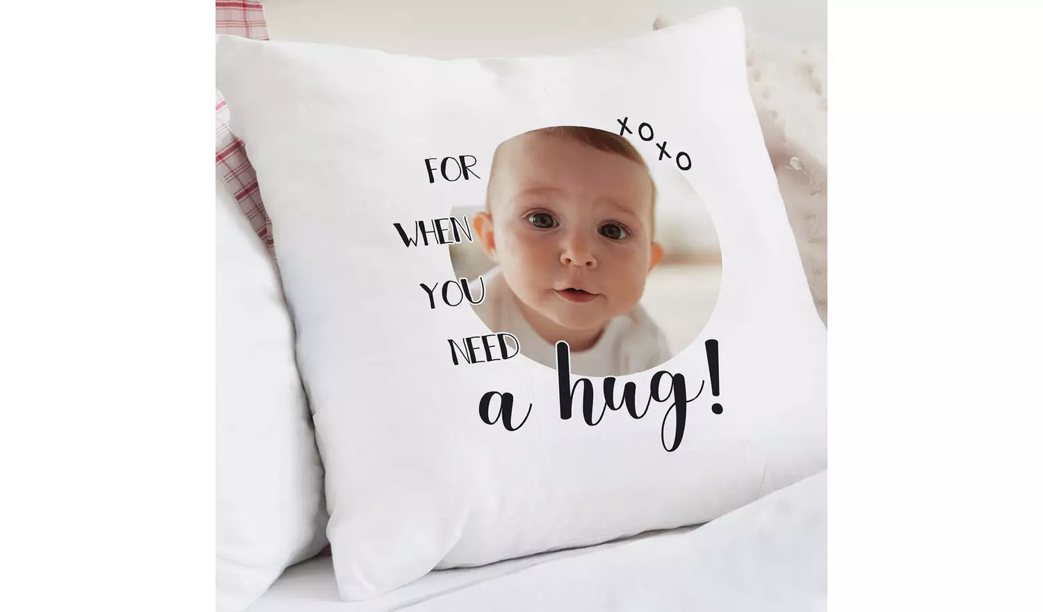 Personalised Message Need A Hug Photo Cushion
