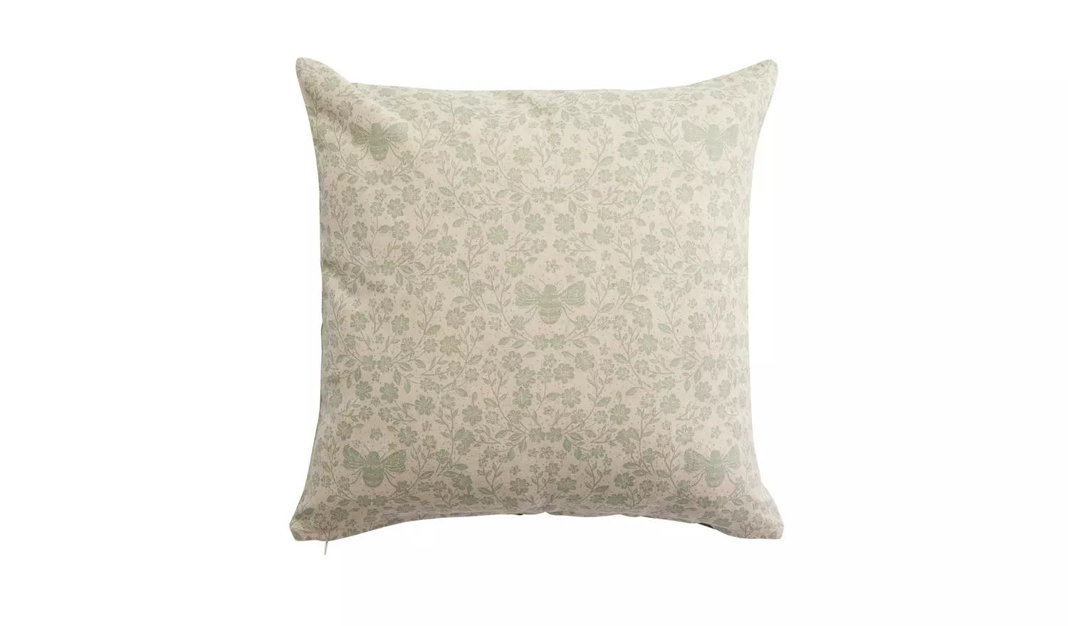 Argos Home Bee 2 Pack Cushion Cover - Sage - 43x43cm