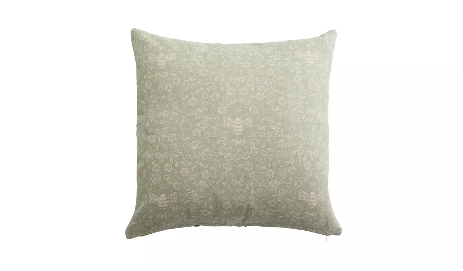 Argos Home Bee 2 Pack Cushion Cover - Sage - 43x43cm