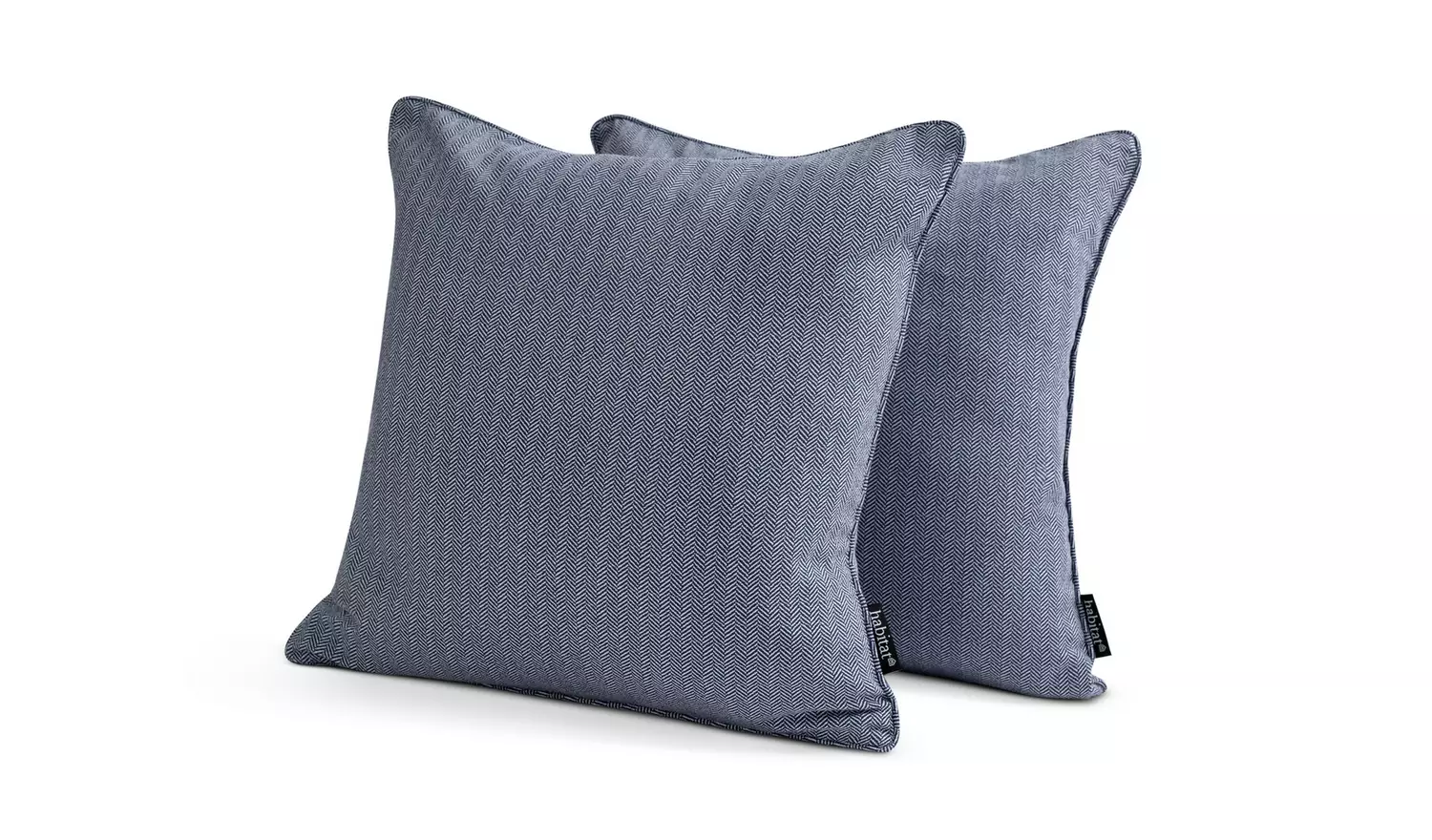Habitat Herringbone Cushion Cover - 2 Pack - Blue