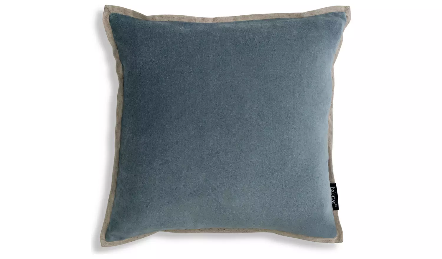 Habitat Cotton Velvet Cushion - Blue - 43x43cm