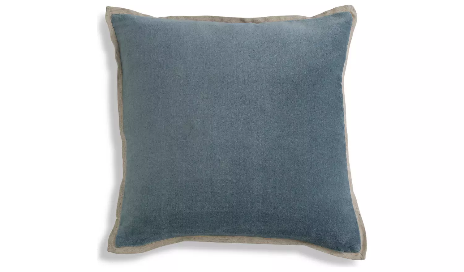 Habitat Cotton Velvet Cushion - Blue - 43x43cm