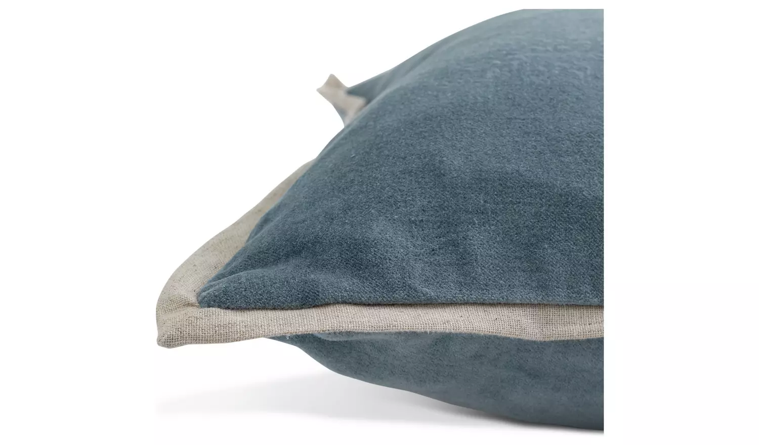 Habitat Cotton Velvet Cushion - Blue - 43x43cm