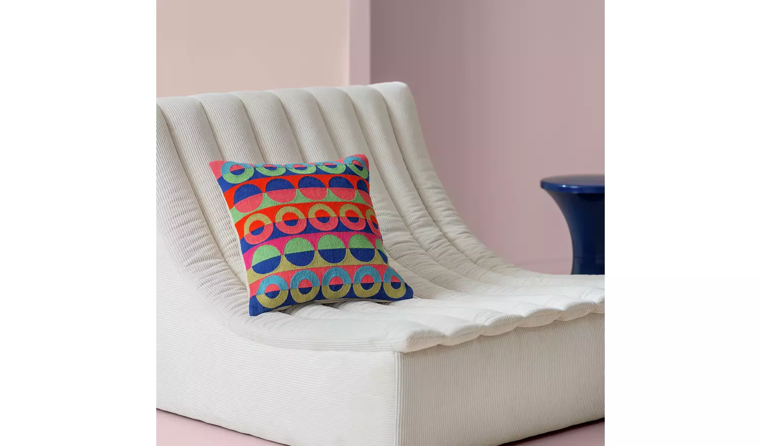 Habitat 60 Ronda Embroidered Cushion by Margo Selby -43x43cm