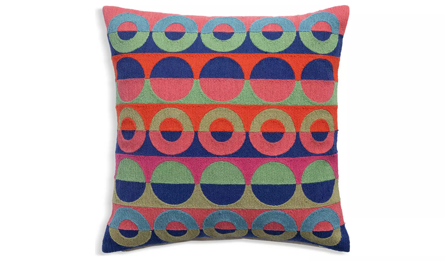 Habitat 60 Ronda Embroidered Cushion by Margo Selby -43x43cm