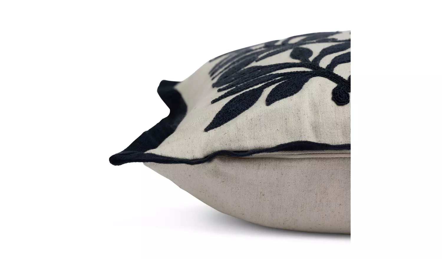 Habitat x Morris & Co. Rosehip Crewel Cushion -Blue -43x43cm