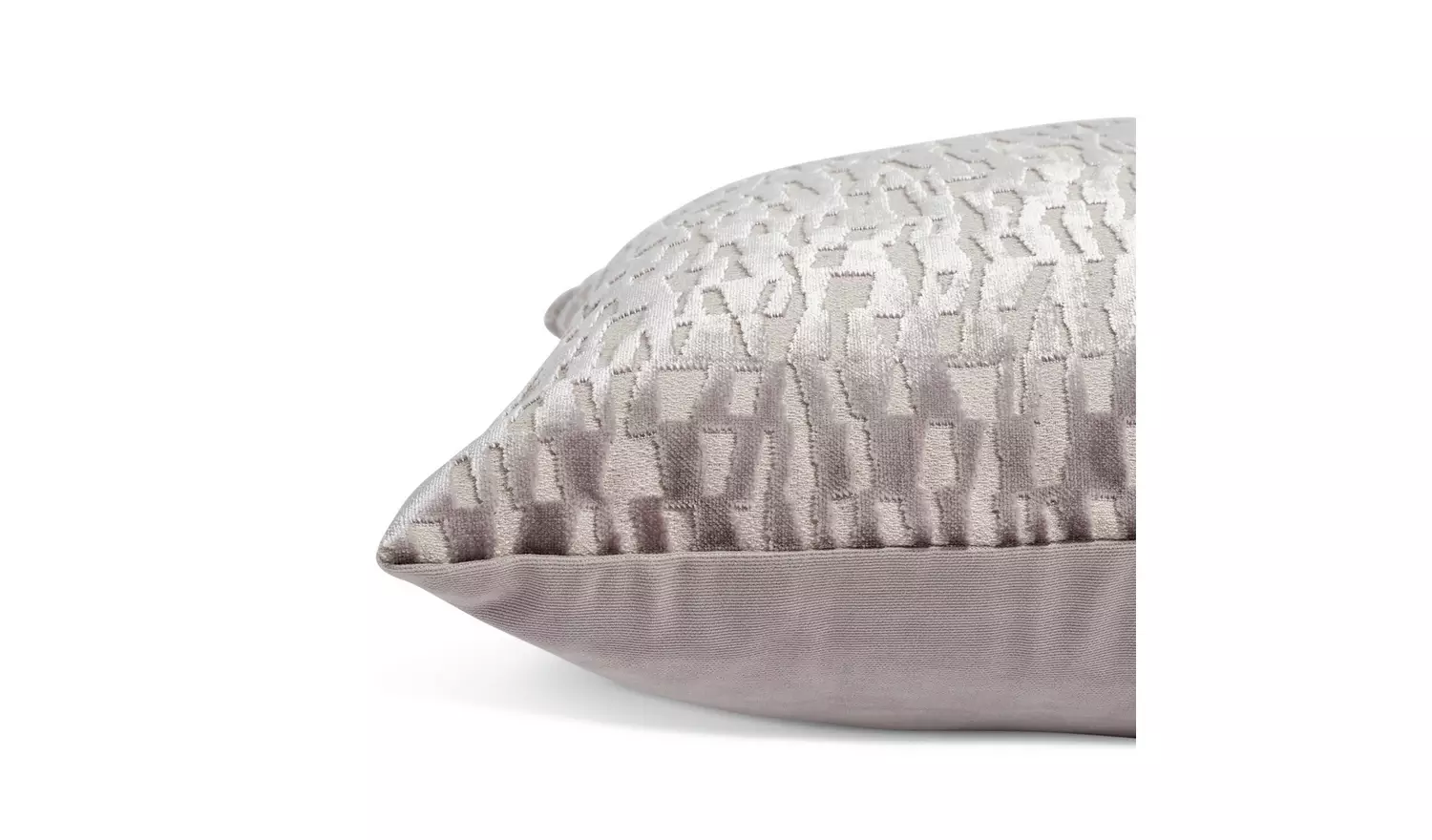 Habitat Velvet Jacquard Cushion Cover - Natural - 43x43cm