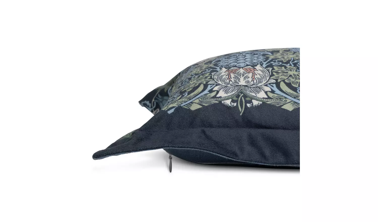 Habitat x Morris & Co. Sunflower Velvet Cushion - Navy