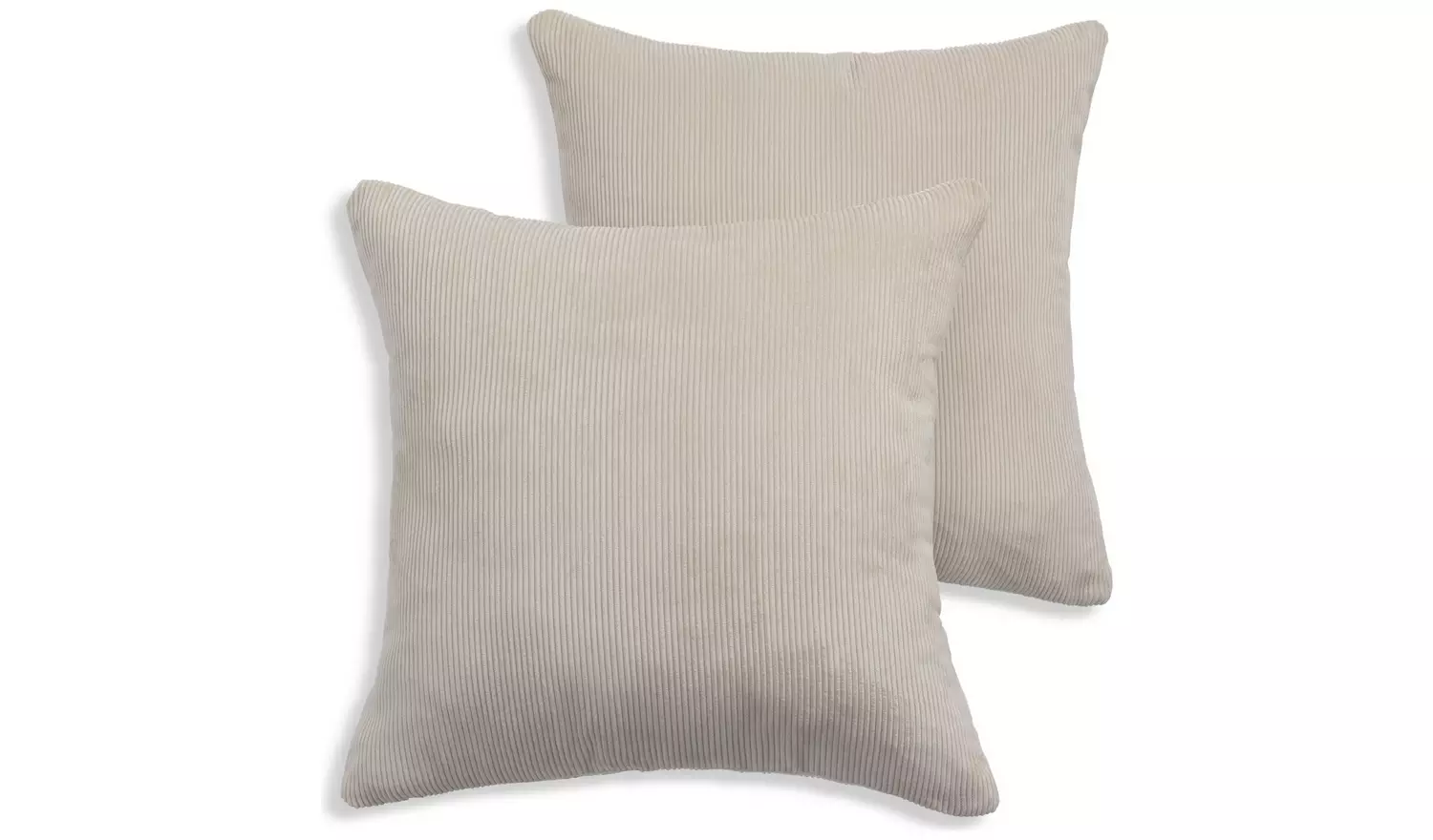Habitat Cord Cushion Cover - 2 Pack - Oatmeal - 43x43cm