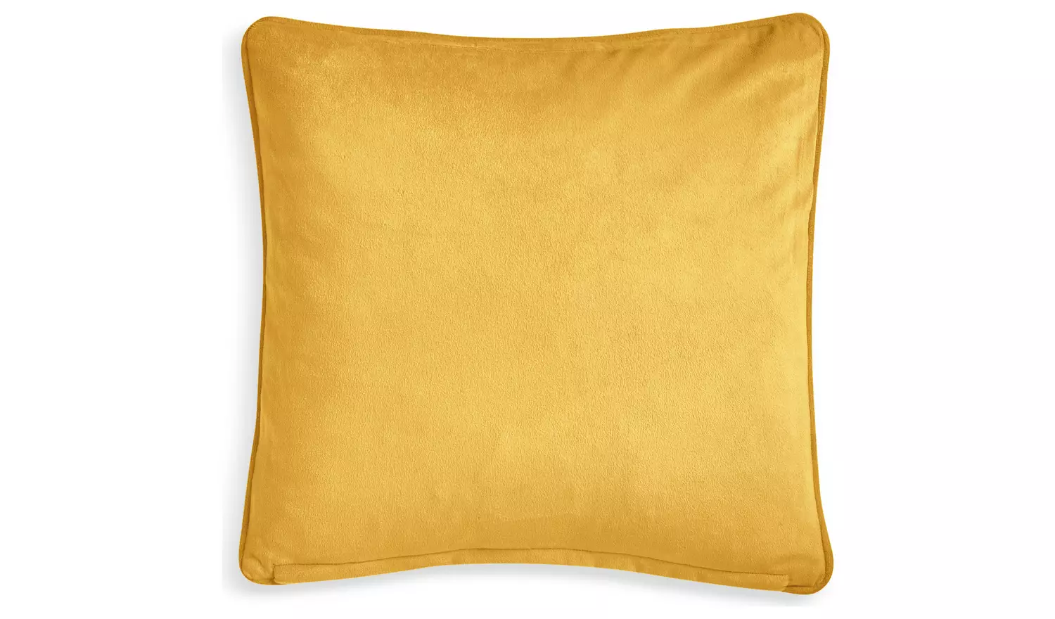 Habitat Velvet Cushion - Mustard - 43x43cm