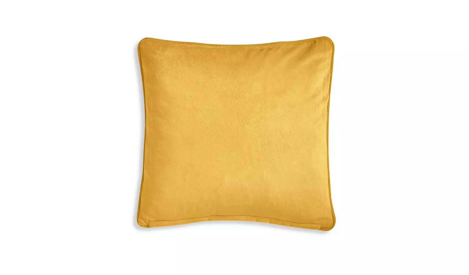 Habitat Velvet Cushion - Mustard - 43x43cm