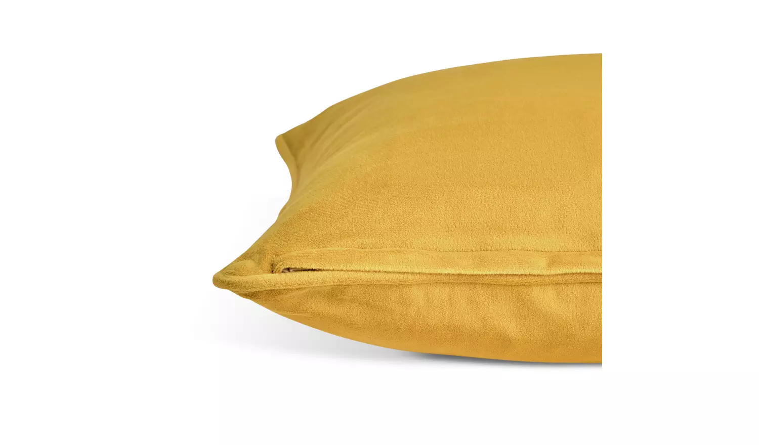Habitat Velvet Cushion - Mustard - 43x43cm