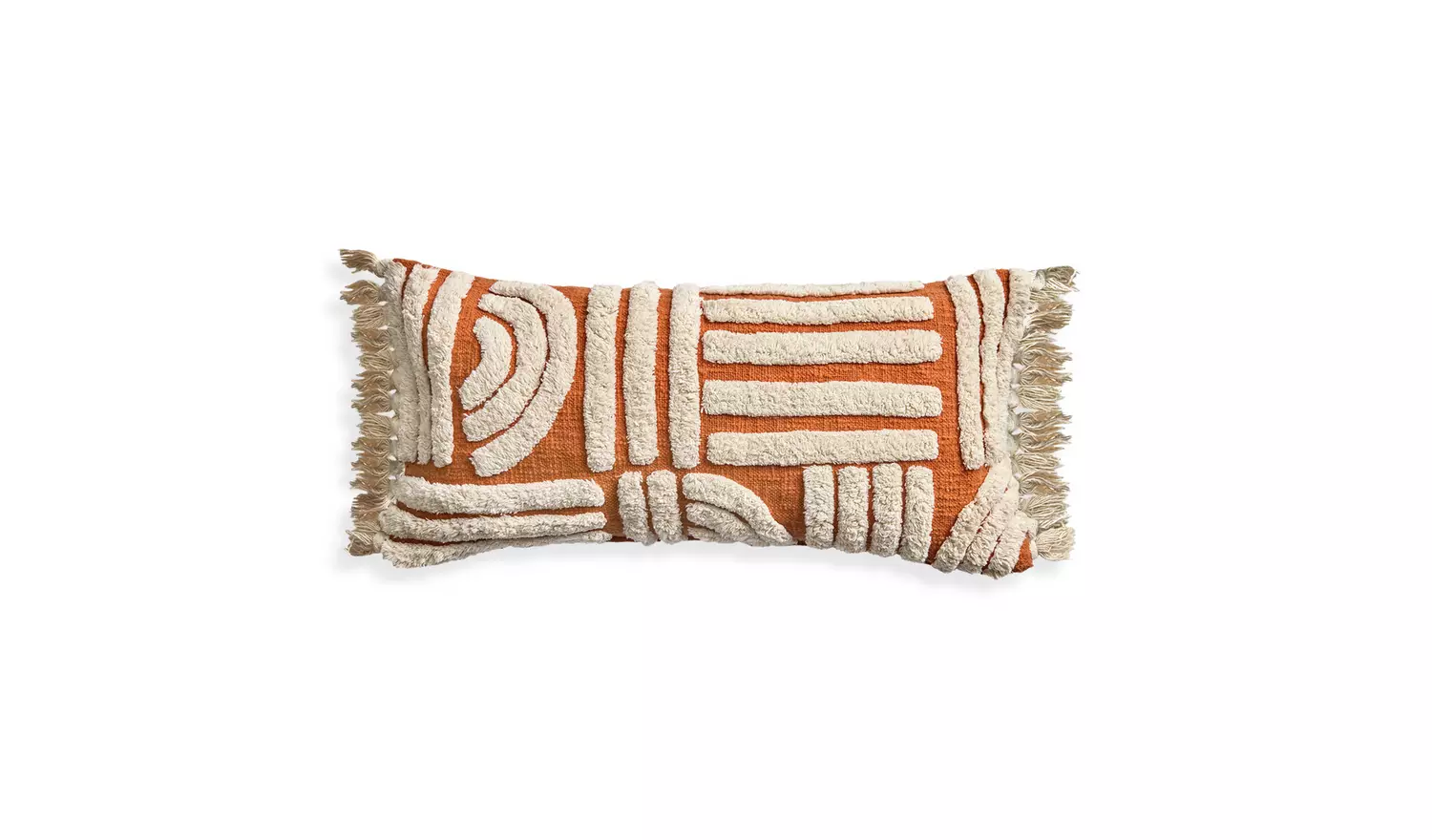 Habitat Tufted Cushion - Rust - 30x60cm