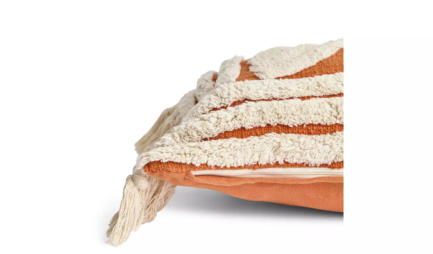 Habitat Tufted Cushion - Rust - 30x60cm