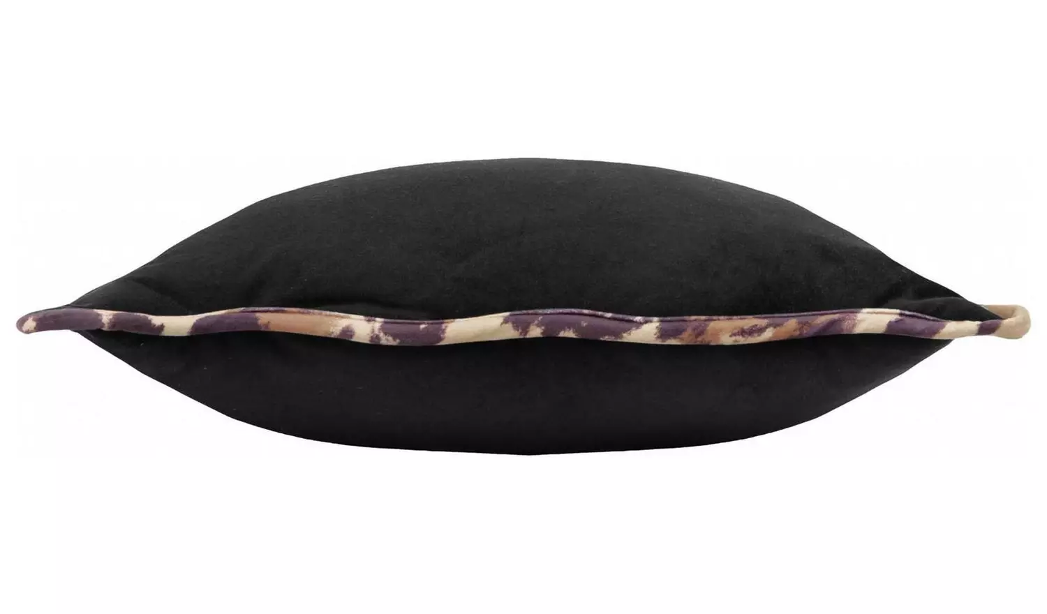 furn Wiggle Leopard Piped Cushion - Black - 45x45cm