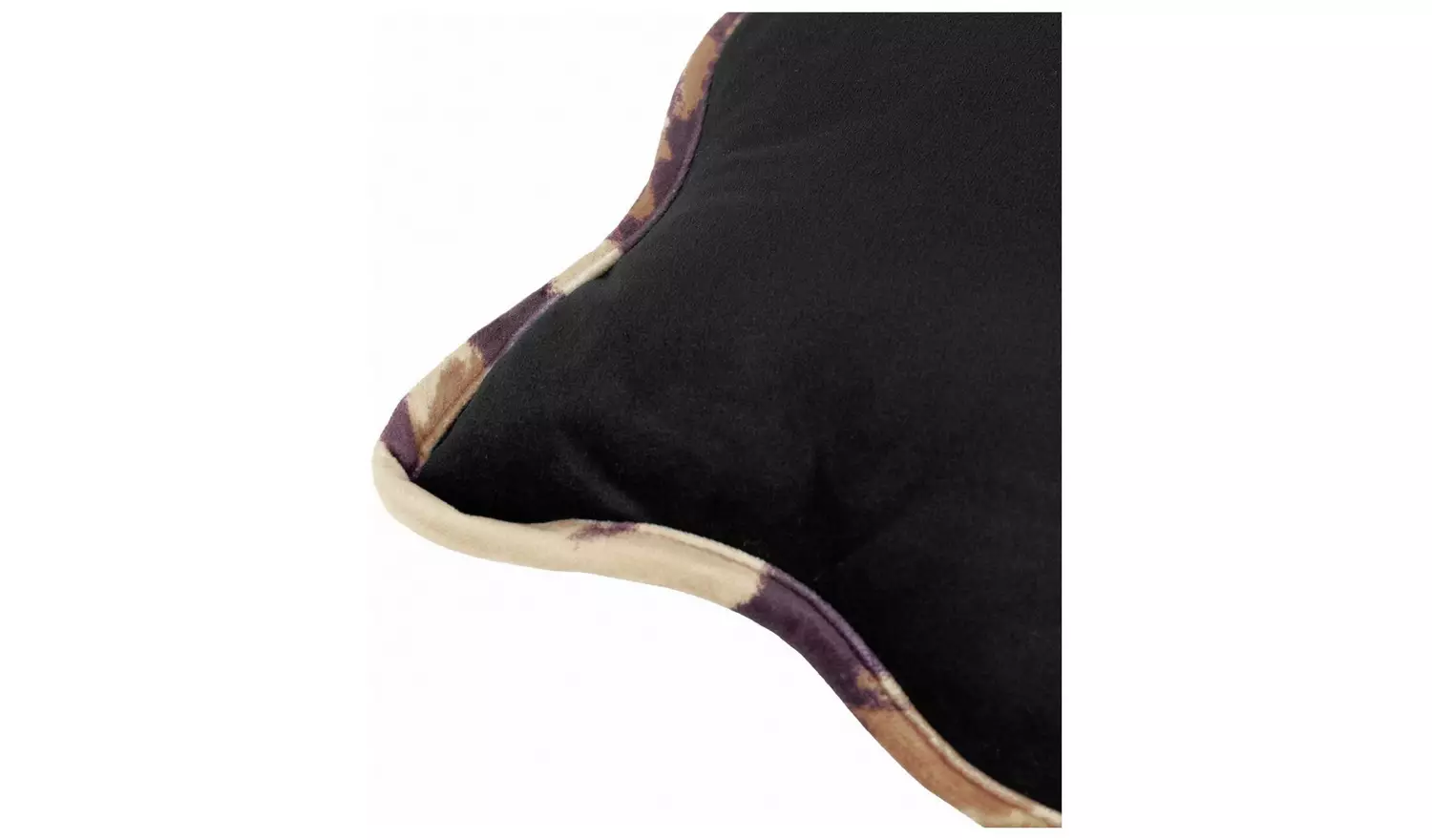 furn Wiggle Leopard Piped Cushion - Black - 45x45cm