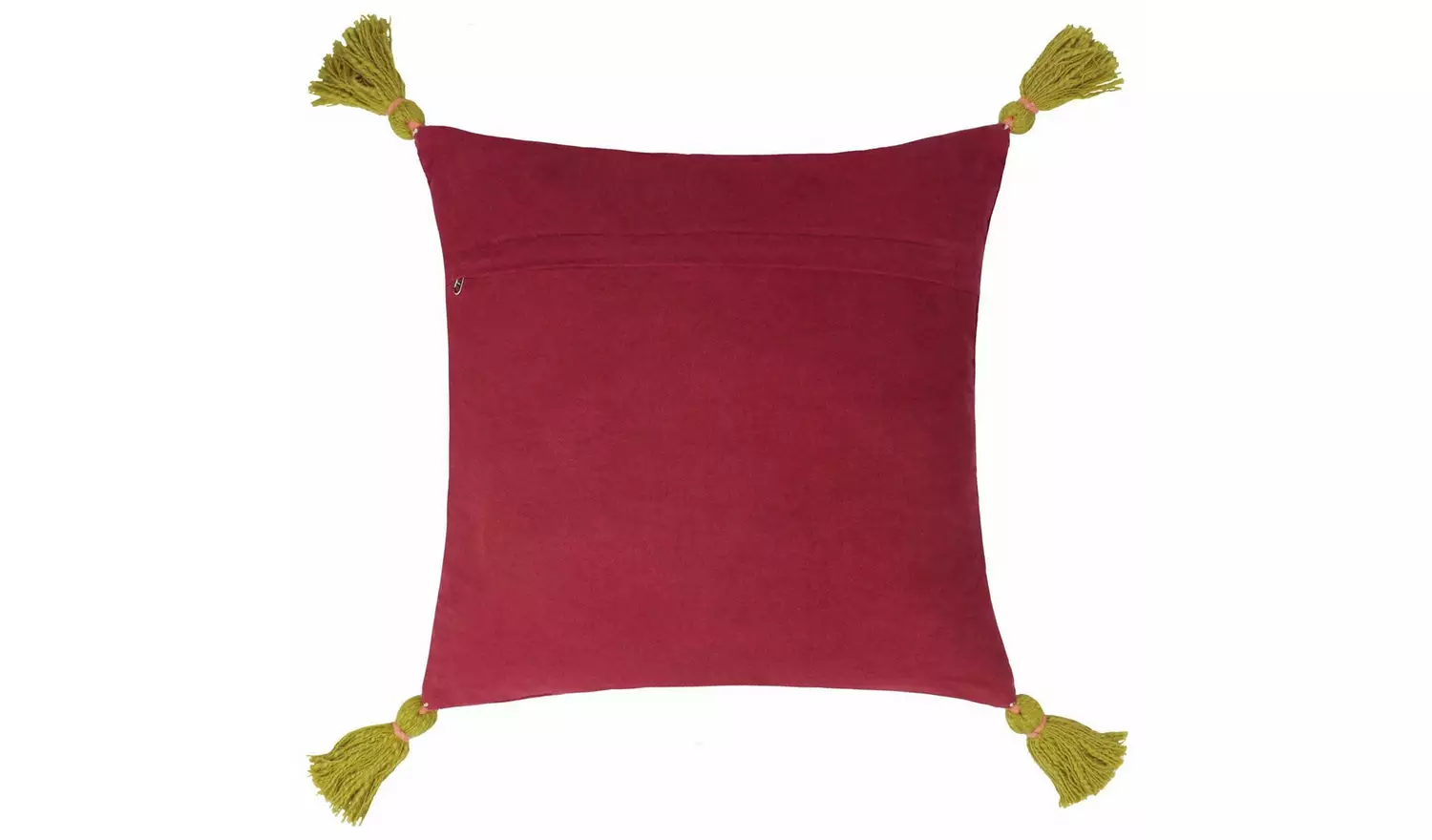 Wylder Magic Mushrooms Tasselled Cushion - Red - 45x45cm