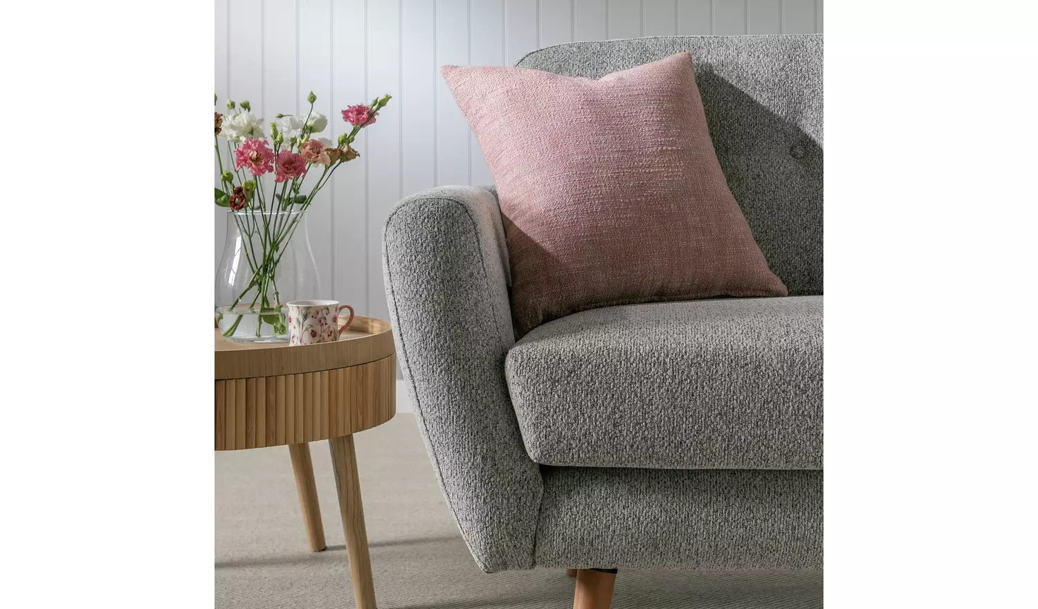 Habitat Woven Cushion - Rose - 43x43cm