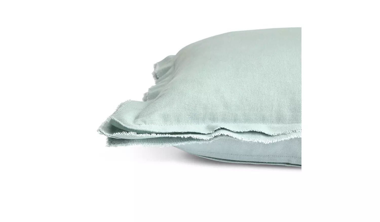 Habitat Triple Ruffle Cushion - Seafoam - 43x43cm