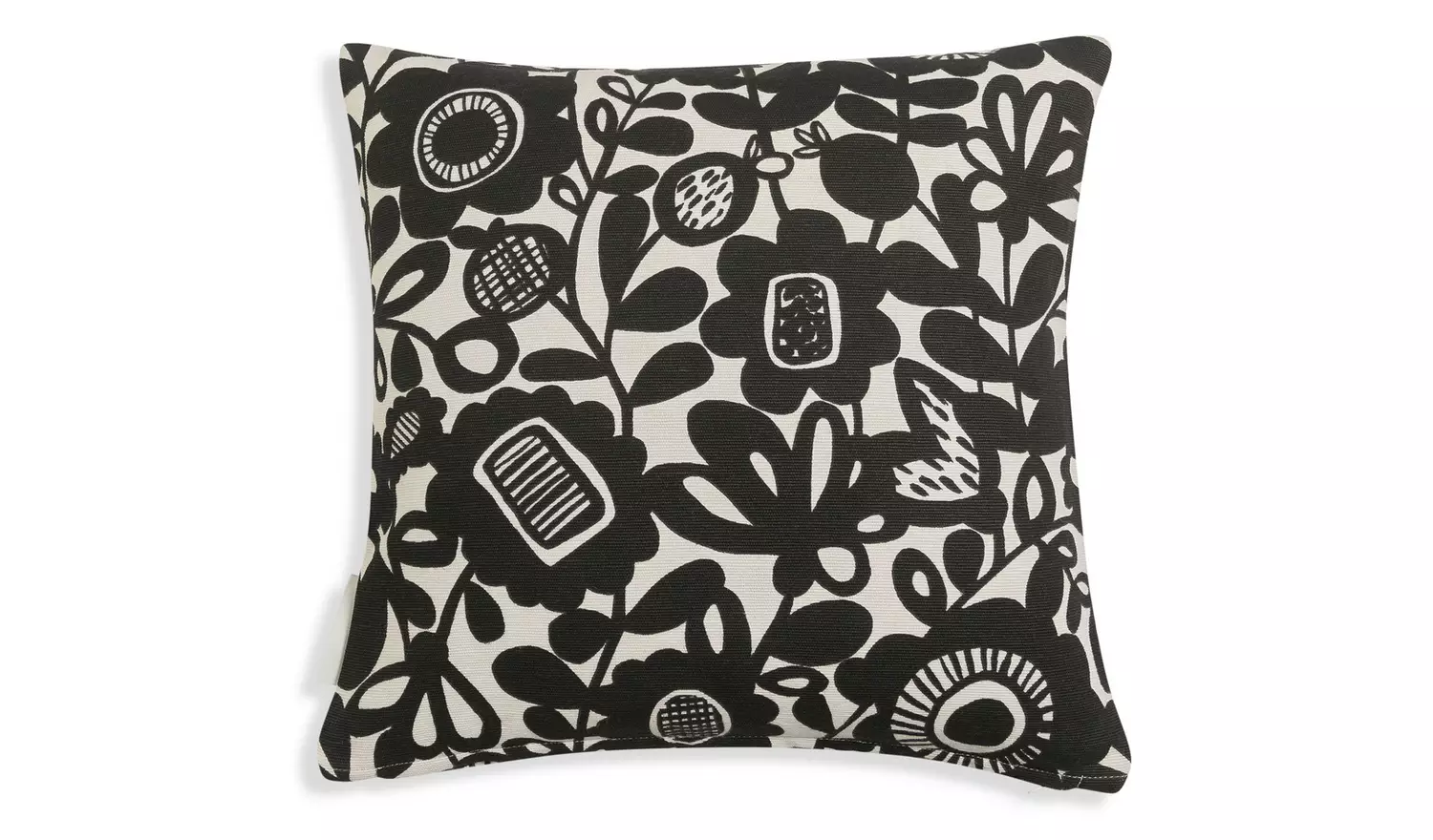 Habitat x Scion Kukkia Cushion - Monochrome - 43x43cm