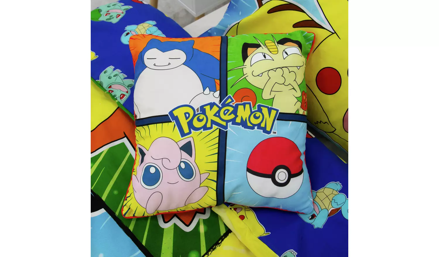 Pokemon Characters Cushion - 40x40cm