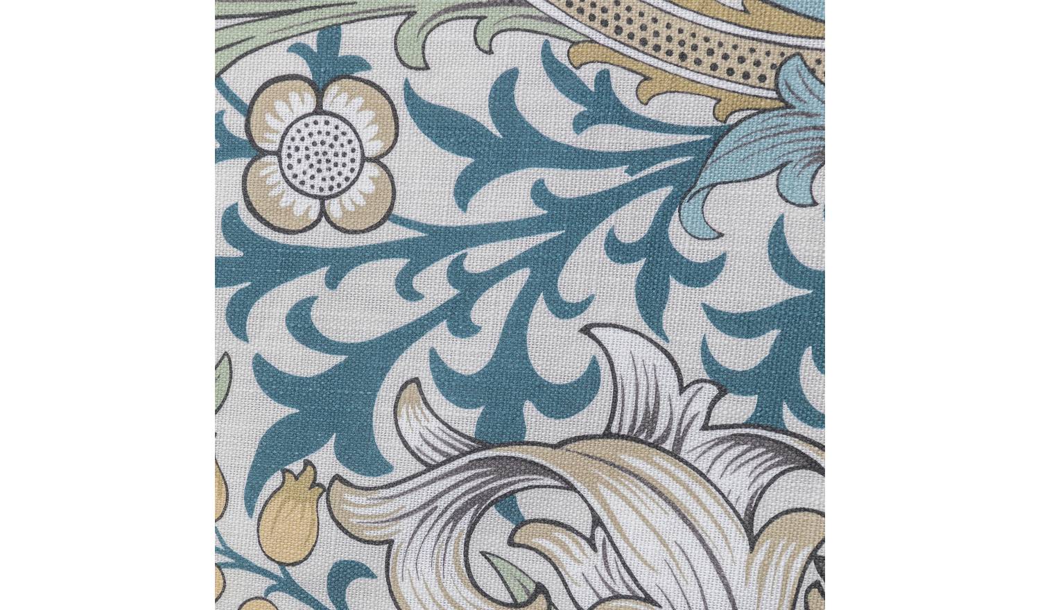 Habitat x Morris & Co. Golden Lily Cushion - Blue - 50x50cm