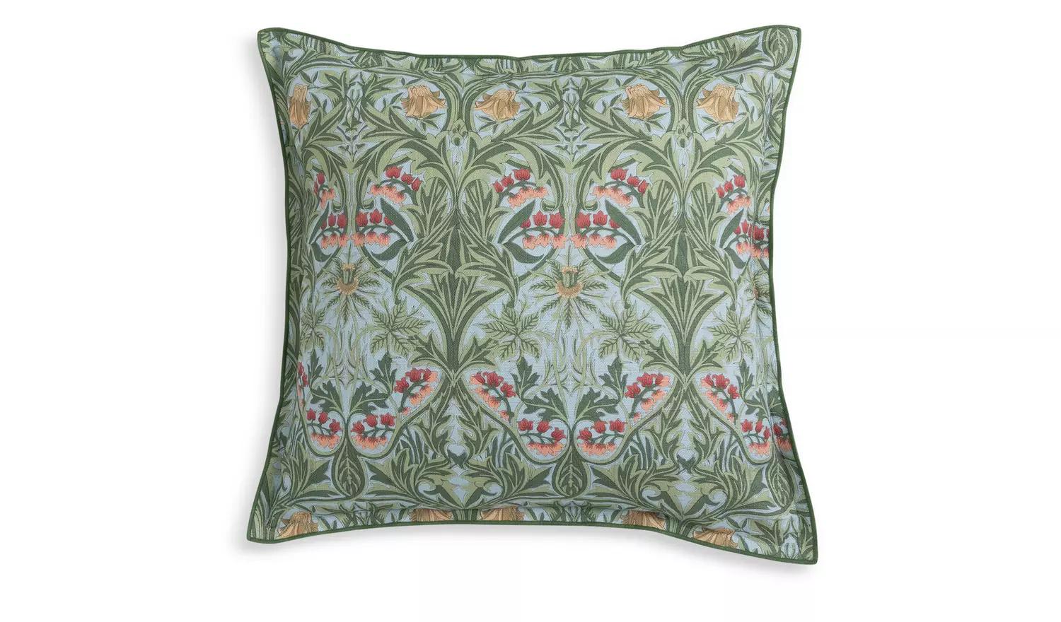 Habitat x Morris & Co. Bluebell Cushion - Green - 50x50cm