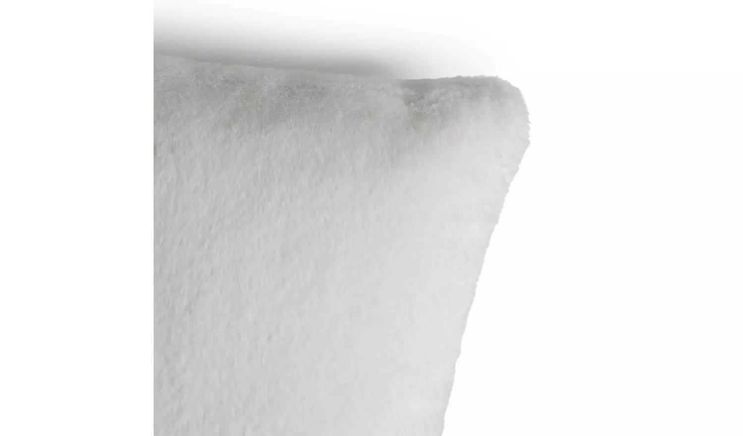 Habitat Plain Faux Fur Cushion - Cream - 43x43cm