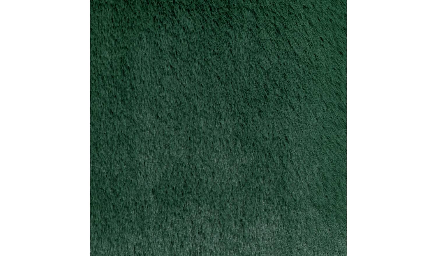 Habitat Plain Faux Fur Cushion - Emerald Green - 43x43cm