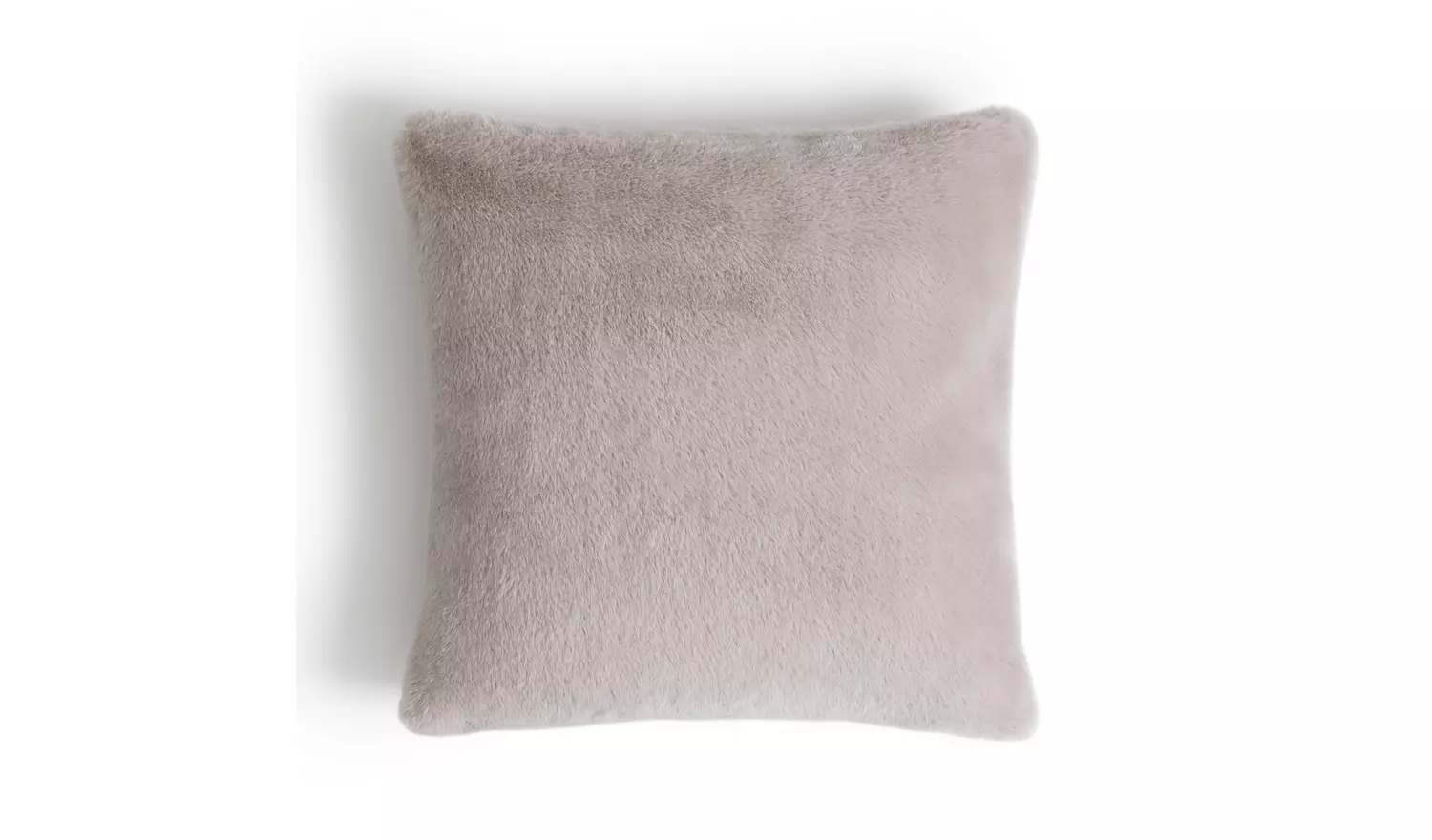 Habitat Plain Faux Fur Cushion - Blush Pink - 43x43cm