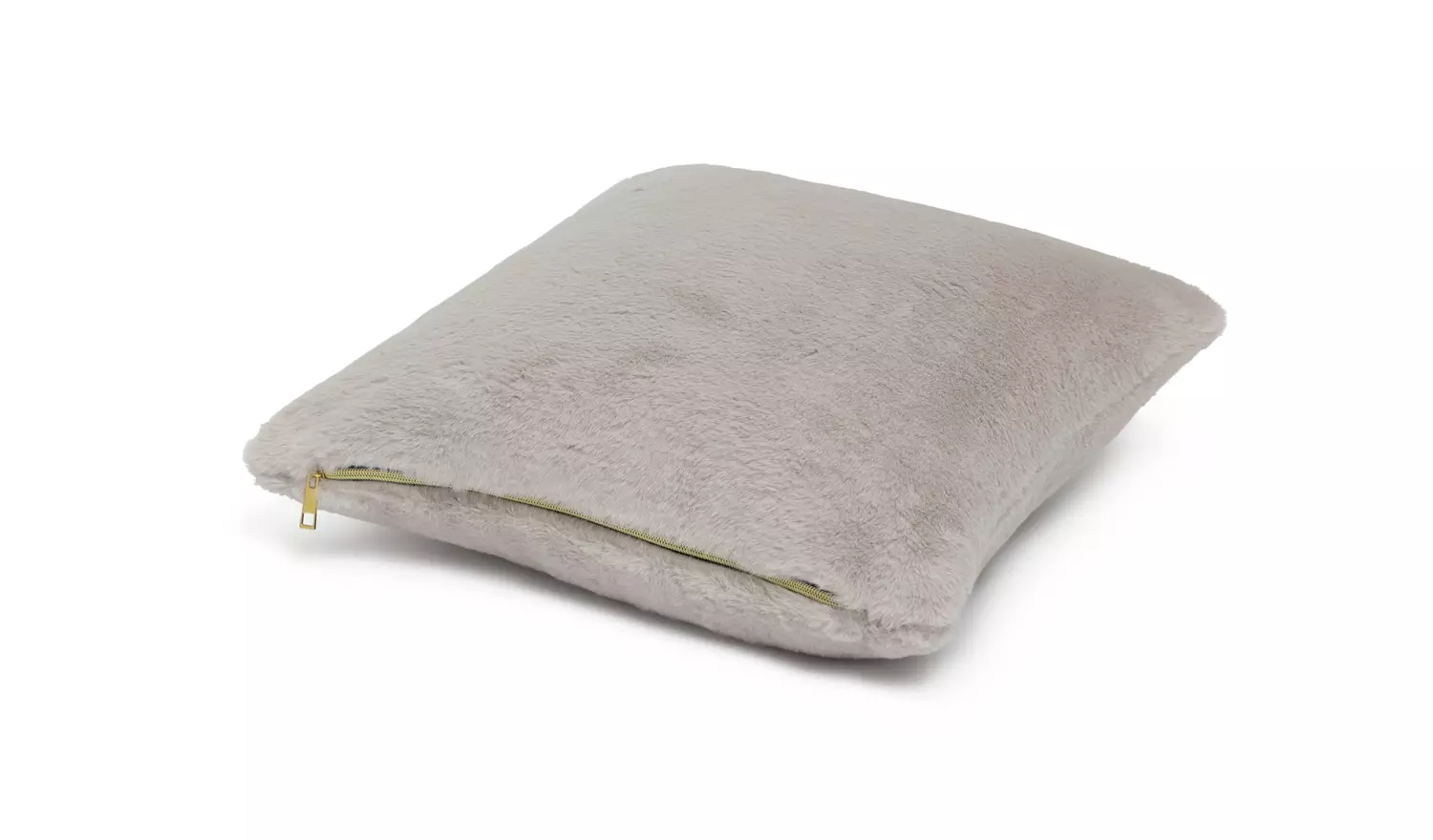 Habitat Plain Faux Fur Cushion - Blush Pink - 43x43cm