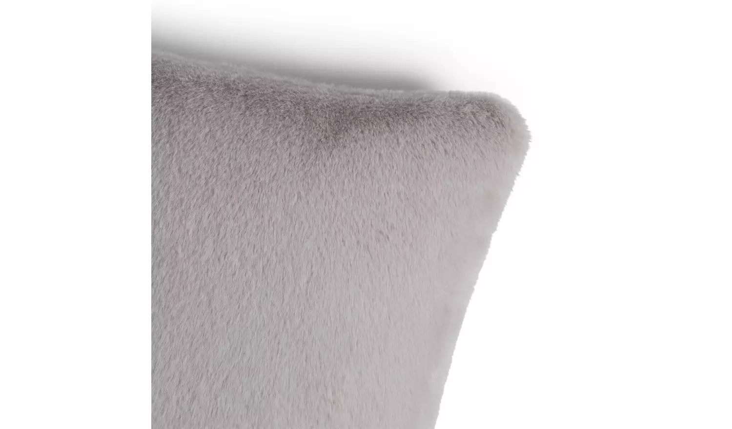 Habitat Plain Faux Fur Cushion - Blush Pink - 43x43cm