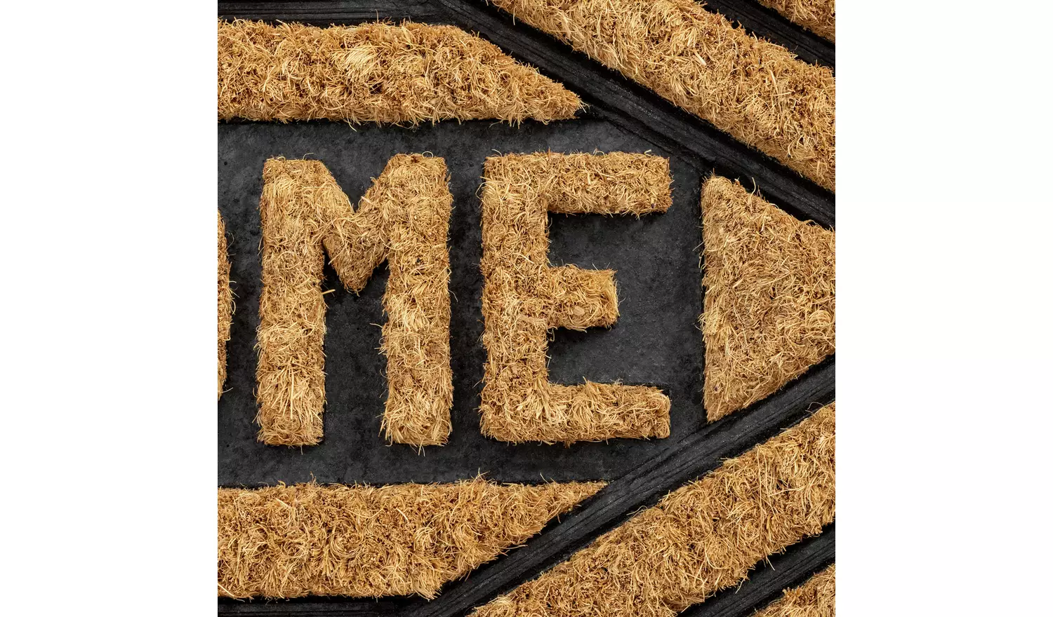 Argos Home Welcome Natural & Black Short Pile Doormat