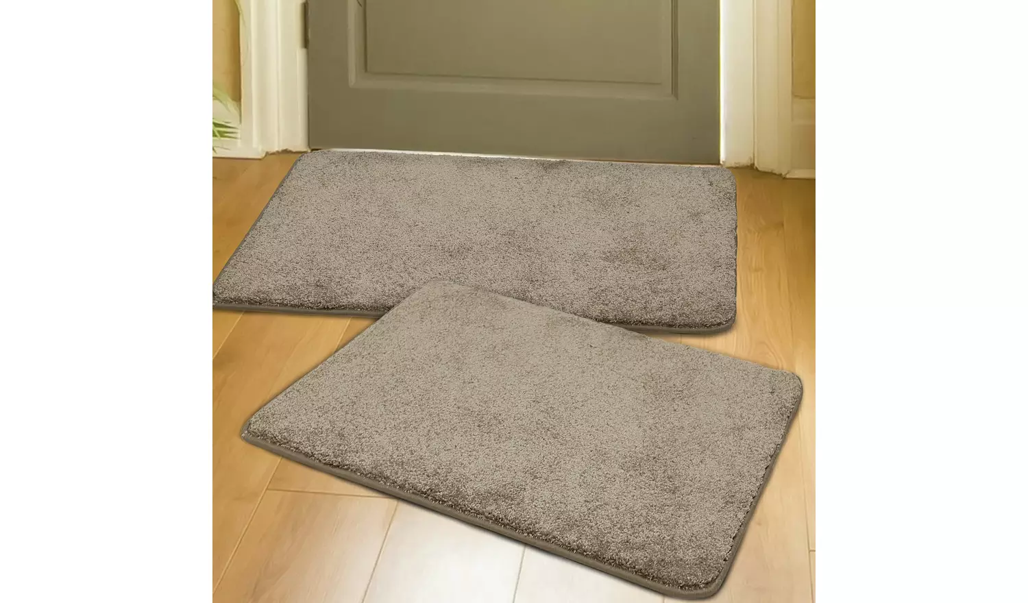 Homemaker Relay Plain Natural 2 Pack Short Pile Doormat